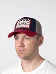 Бейсболка VON DUTCH арт. VD/0/CAS1/SQUARE16  (темно-синий / красный)